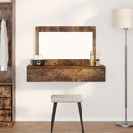 vidaXL Table de maquillage murale Chêne fumé 100x40x70 cm