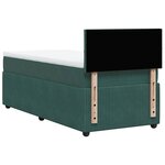 vidaXL Sommier à lattes de lit avec matelas Vert foncé 100x200 cm