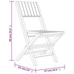 vidaXL Chaises de jardin pliantes lot de 2 47x61x90cm bois massif teck