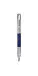 PARKER Sonnet Edition Spéciale stylo roller, Atlas blue silver, attributs palladium, recharge encre noire pointe fine