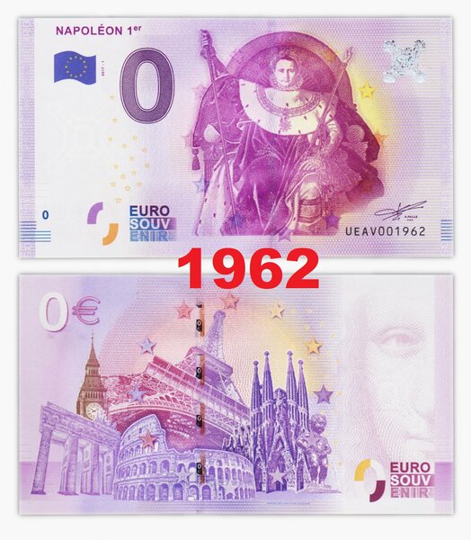 Billet de Collection 0 Euro souvenir 2017 - Napoléon 1er - France - Neuf - N° 1962