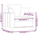 vidaXL Fauteuil Crème 60 cm Tissu