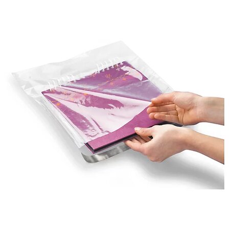 Sachet plastique transparent haute brillance à fermeture adhésive 40 microns 23x32 cm (lot de 1000)