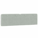 vidaXL Coussin de tête de lit gris clair 180 cm velours
