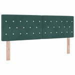 vidaXL Lit à ressorts avec tête de lit Vert foncé 140 x 200 cm Velours