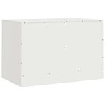 vidaXL Meubles TV 2 Pièces blanc 67x39x44 cm acier
