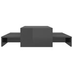 vidaXL Ensemble de tables basses gigognes gris brillant 100x100x26 5cm