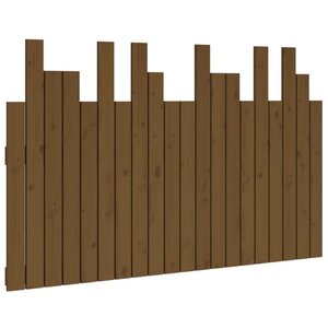 vidaXL Tête de lit murale Marron miel 127 5x3x80 cm Bois massif de pin