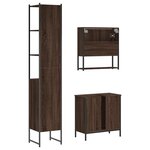 vidaXL Ensemble de meubles de salle de bain 3 Pièces Chêne marron