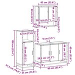 vidaXL Ensemble de meubles de salle de bain 3 Pièces Chêne marron