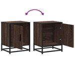 vidaXL Table de chevet chêne marron 40x31x50cm bois d'ingénierie métal