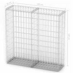 vidaXL Panier de gabion avec couvercle Fil galvanisé 100 x 100 x 30 cm