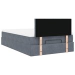 vidaXL Cadre de lit ottoman et matelas gris foncé 120x200 cm velours