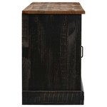 VidaXL Meuble TV HALDEN 2 portes coulissantes noir 150x40x60 cm