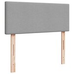 vidaXL Lit ottoman avec matelas gris clair 120x200 cm tissu