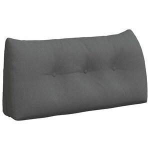 vidaXL Coussin de Dos Gris foncé 100 x 24 x 50 cm tissu
