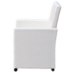 vidaXL Chaises à manger lot de 2 blanc similicuir