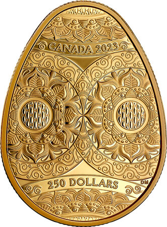 Pièce de monnaie en Or 250 Dollars g 58.5 Millésime 2023 Pysanka PYSANKA
