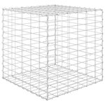 vidaXL Lit surélevé cube à gabion Fil d'acier 60x60x60 cm