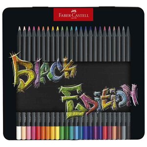 Crayon de couleur black edition étui de 24 faber-castell