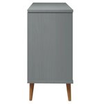 vidaXL Commode MOLDE Gris 113x40x80 cm Bois de pin massif