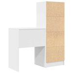 vidaXL Bureau avec tiroir avec étagère avec stockage 2 Pièces Blanc