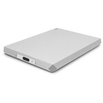 LACIE - Disque Dur Externe - LaCie Mobile Drive Moon Silver - 4To - USB-C/USB3.0 (STHG4000400)
