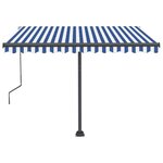 vidaXL Auvent automatique sur pied 350x250 cm Bleu/Blanc