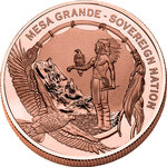 Pièce de monnaie en cuivre 1 dollar g 155.5 (5 oz) millésime 2023 native american myth devils tower