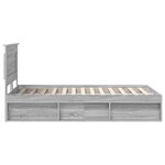 vidaXL Cadre de lit Gris Sonoma 120 x 200 cm Pin massif