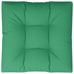 vidaXL Coussin de palette vert 70x70x12 cm tissu