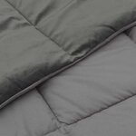 vidaXL Duvet d'été simple Matelassé Gris clair 155 x 200 cm Microfibre