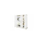 Armoire Light grande 6 étagères 3 portes Blanc