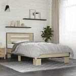 vidaXL Cadre de lit sans matelas chêne sonoma 90x190 cm