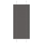 vidaXL Store plissé noir 55x100 cm largeur du tissu 54 4 cm polyester