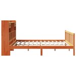 vidaXL Lit bibliothèque sans matelas cire marron 200x200 cm pin massif