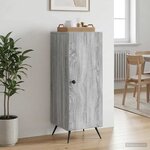 vidaXL Buffet Sonoma gris 33 x 34 5 x 90 cm Bois d'ingénierie