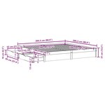 vidaXL Cadre de lit sans matelas 200x200 cm bois massif de pin