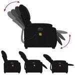 vidaXL Fauteuil inclinable de massage électrique Noir Tissu