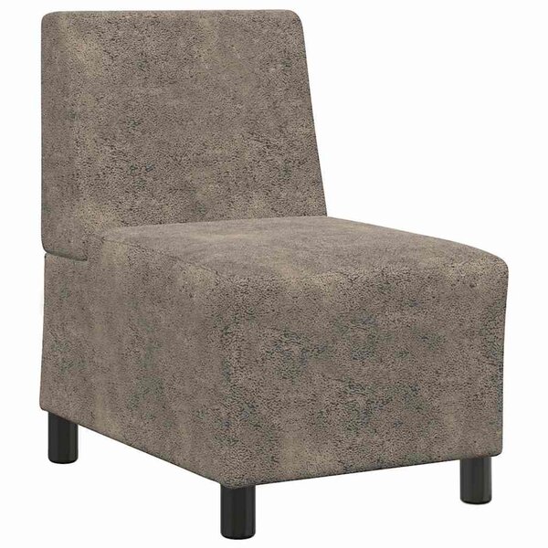 vidaXL Canapé modulaire sans accoudoirs Gris foncé 55 cm Similicuir suède