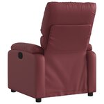 vidaXL Fauteuil inclinable électrique Rouge bordeaux Similicuir