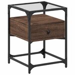 vidaXL Tables de chevet 2Pièces chêne marron 40x40x55cm bois d'ingénierie