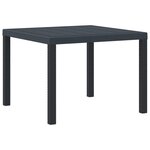 vidaXL Table de jardin pour repas Anthracite 100 x 100 x 73 cm