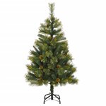 vidaXL Sapin de Noël artificiel articulé avec pommes de pin 150 cm
