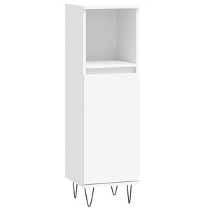 vidaXL Armoire de salle de bain blanc 30x30x100 cm bois d'ingénierie