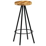 vidaXL Chaises de bar lot de 4 bois de manguier solide
