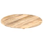 vidaXL Dessus de table Bois de manguier solide Rond 15-16 mm 50 cm