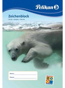 Bloc 20 Feuilles de dessin C 3/20 Format A3 100 g Blanc PELIKAN