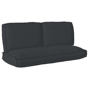 vidaXL Set de coussins de palette 3 Pièces Noir 120 x 60 x 12 cm