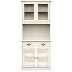 vidaXL Buffet haut VIGO blanc 78x40x175 cm bois massif de pin
